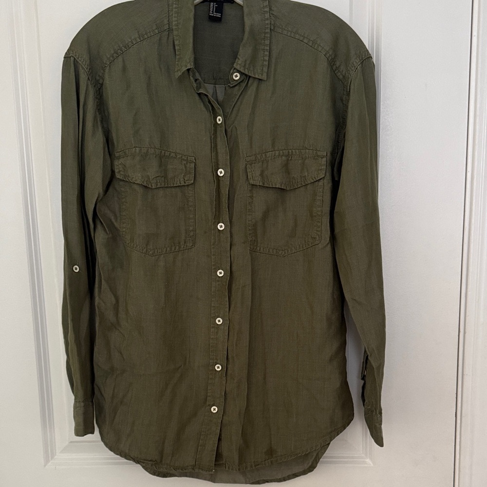 Forever 21 Sage Green Casual Shirt